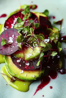 Rote Bete Carpaccio auf Avocadocreme 15 Rote Bete Carpaccio auf Avocadocreme