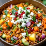 Rote Linsen Salat Orientalisch mit Feta
