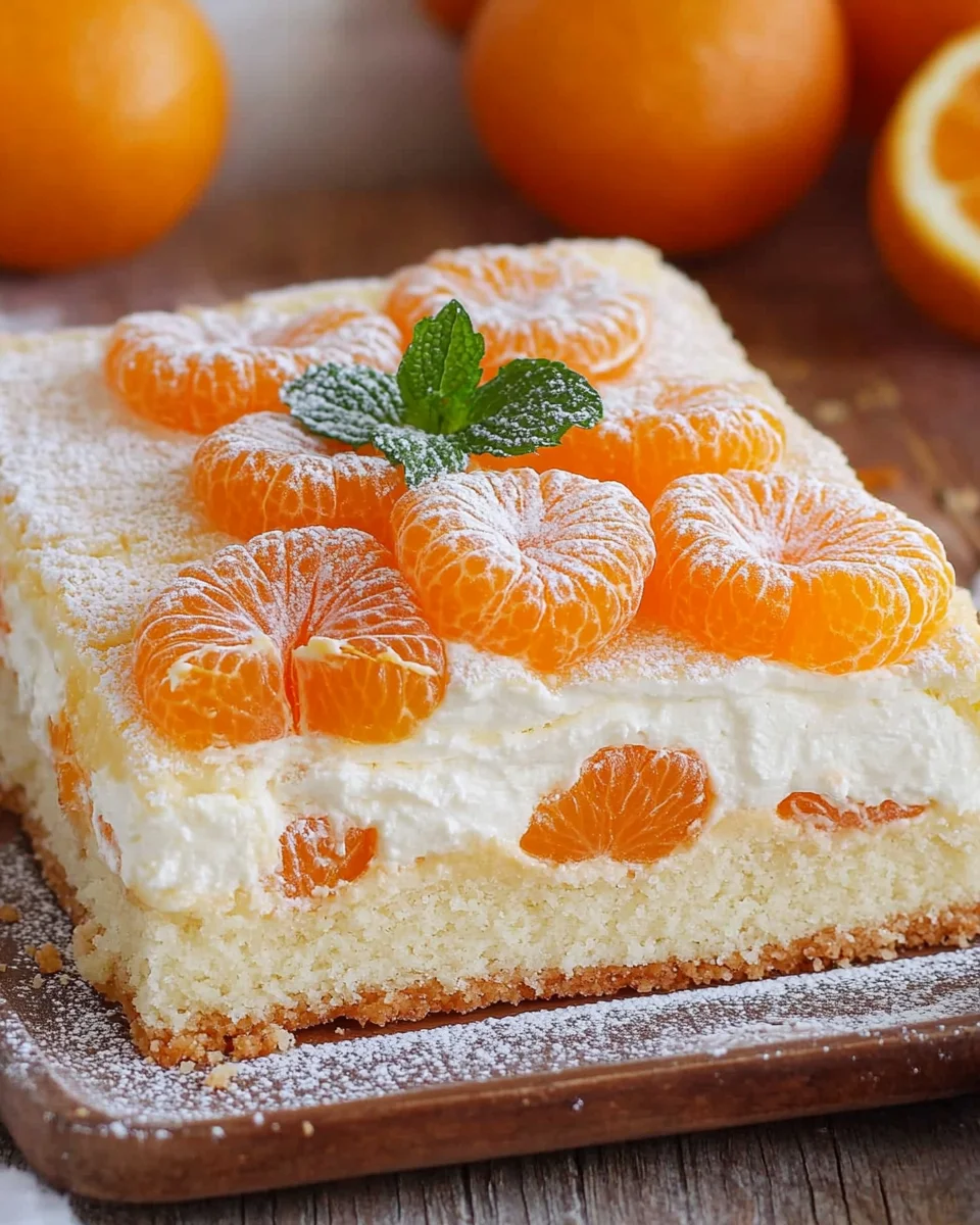 Schmandkuchen mit Mandarinen vom Blech 25 Schmandkuchen