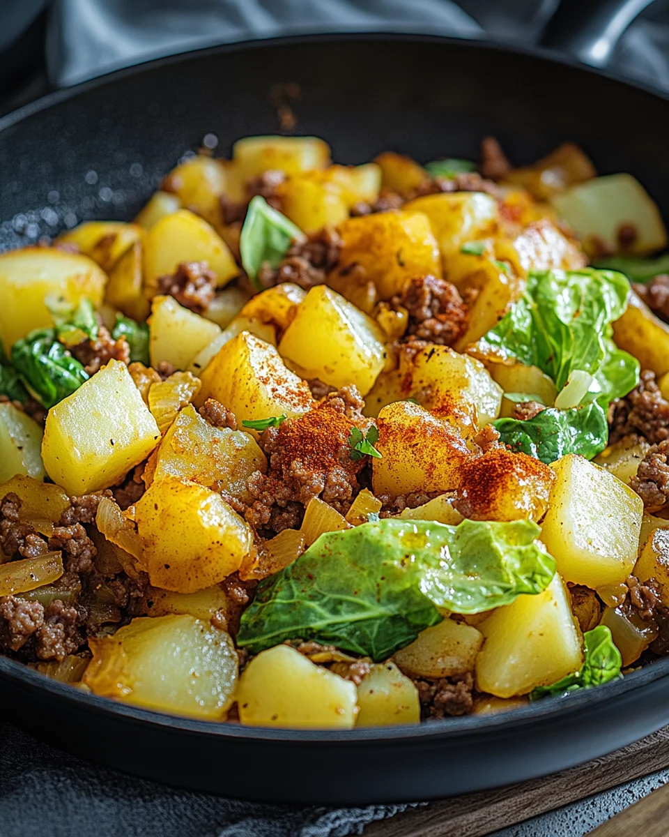 Spitzkohl-Kartoffel-Pfanne mit Hackfleisch 24 Spitzkohl-Kartoffel-Pfanne