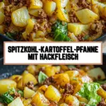 Spitzkohl-Kartoffel-Pfanne mit Hackfleisch 23 Pinterest Hidden Image