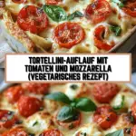 Tortellini-Auflauf mit Tomaten und Mozzarella (vegetarisches Rezept) 19 Pinterest Hidden Image