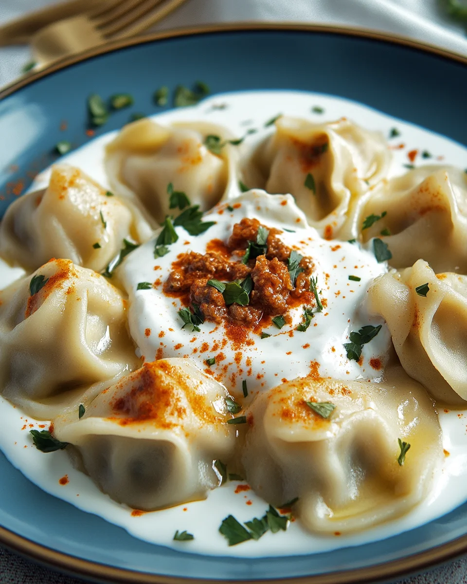 Türkische Manti mit Hackfleischfüllung & Joghurt-Soße 24 Türkische