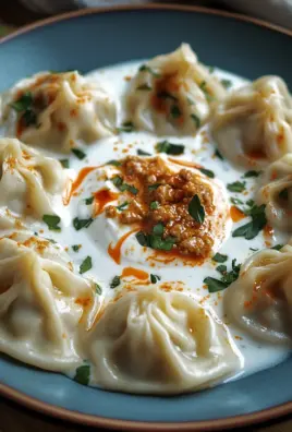 Türkische Manti mit Hackfleischfüllung & Joghurt-Soße 28 Türkische Manti mit Hackfleischfüllung & Joghurt-Soße