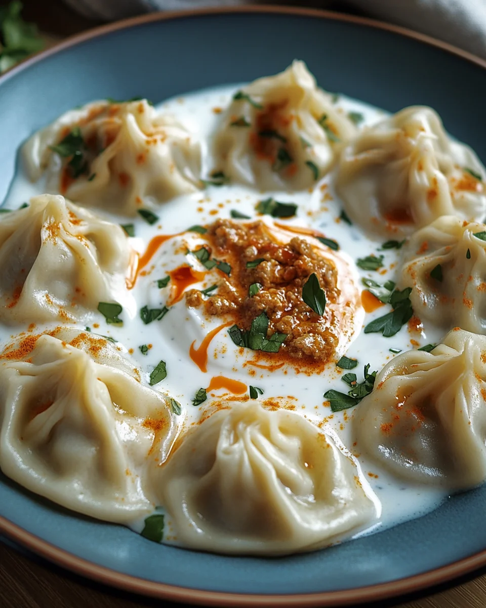 Türkische Manti mit Hackfleischfüllung & Joghurt-Soße 26 Türkische Manti mit Hackfleischfüllung & Joghurt-Soße