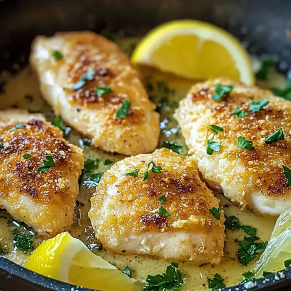 Zitronen Parmesan Pfannenhähnchen
