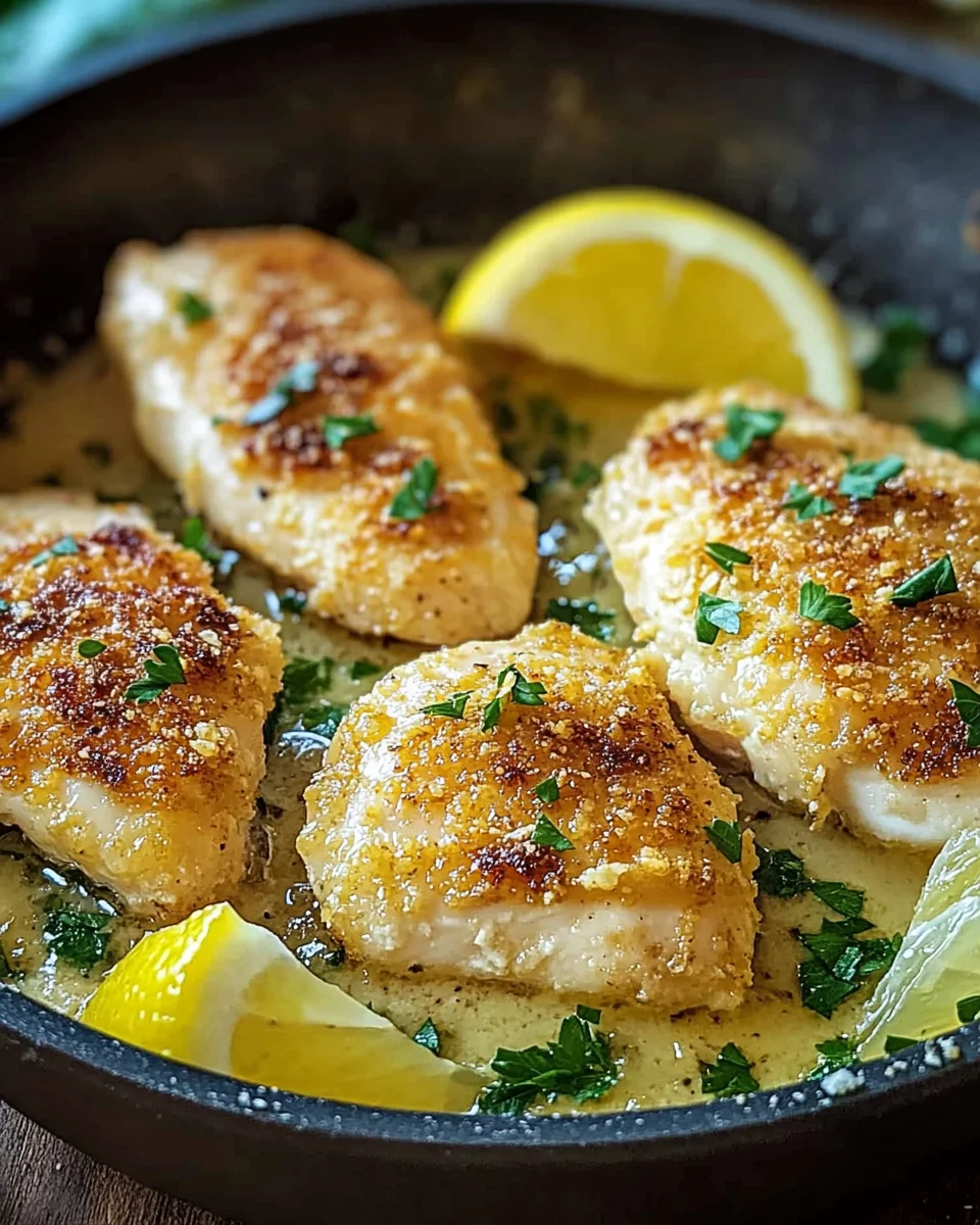 Zitronen Parmesan Pfannenh&auml;hnchen
