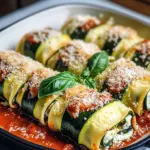 Zucchini-Cannelloni mit Ricotta-Spinat-F&uuml;llung