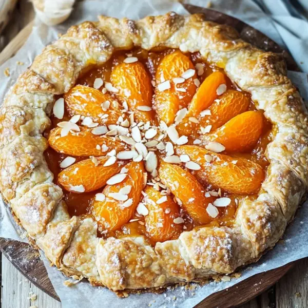 Aprikosen-Galette mit Mandelplättchen