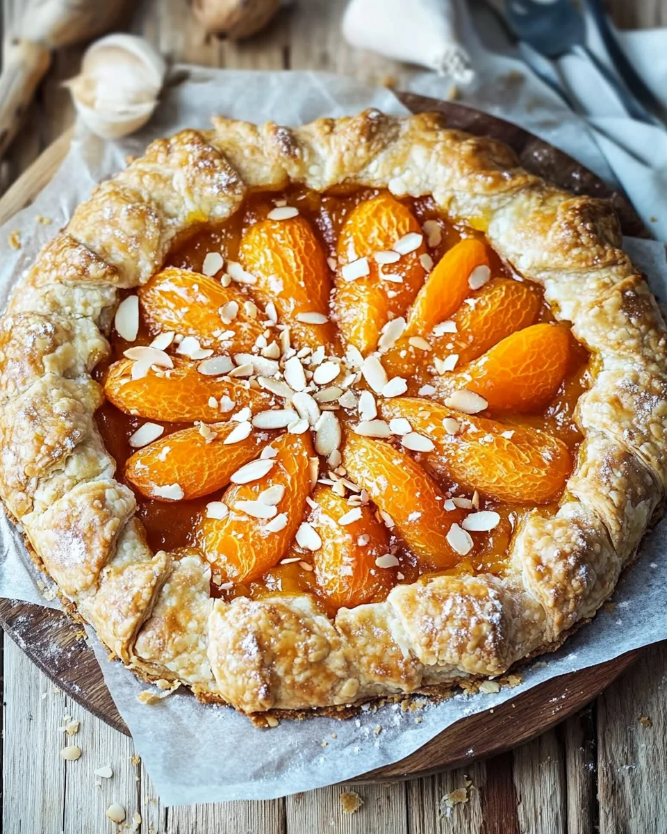 Aprikosen-Galette mit Mandelplättchen