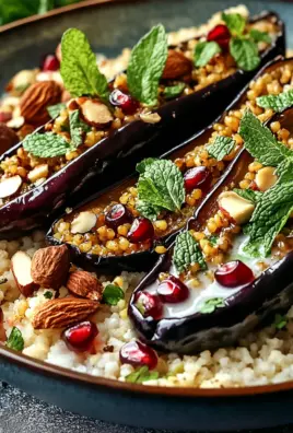 Auberginen mit Dattel-Mandel-Couscous und Minze 26 Auberginen mit Dattel-Mandel-Couscous und Minze