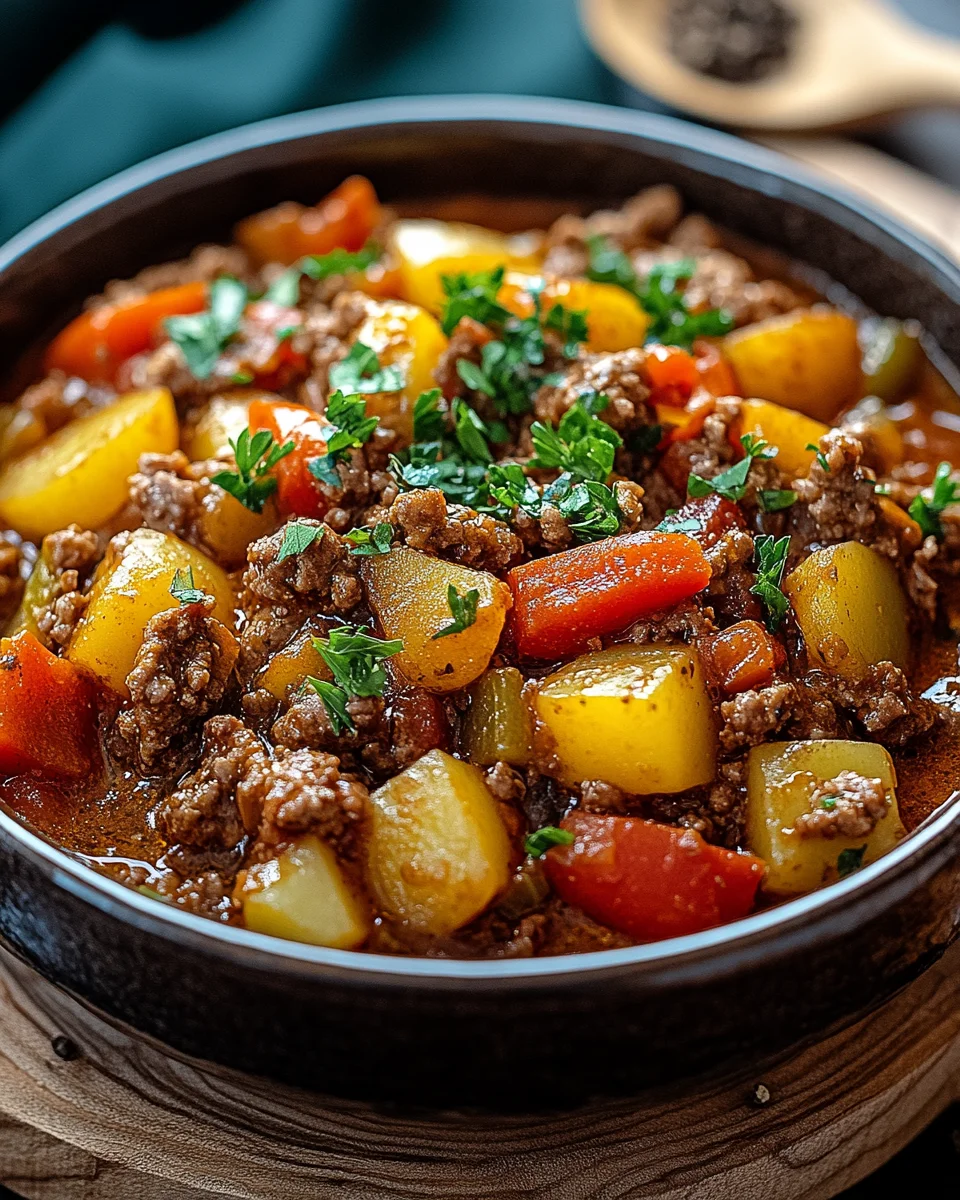 Bauerntopf mit Hackfleisch, Kartoffeln & Paprika 25 Bauerntopf