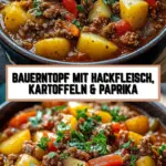 Bauerntopf mit Hackfleisch, Kartoffeln & Paprika 24 Pinterest Hidden Image