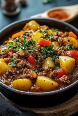 Bauerntopf mit Hackfleisch, Kartoffeln & Paprika 40 Bauerntopf mit Hackfleisch, Kartoffeln & Paprika