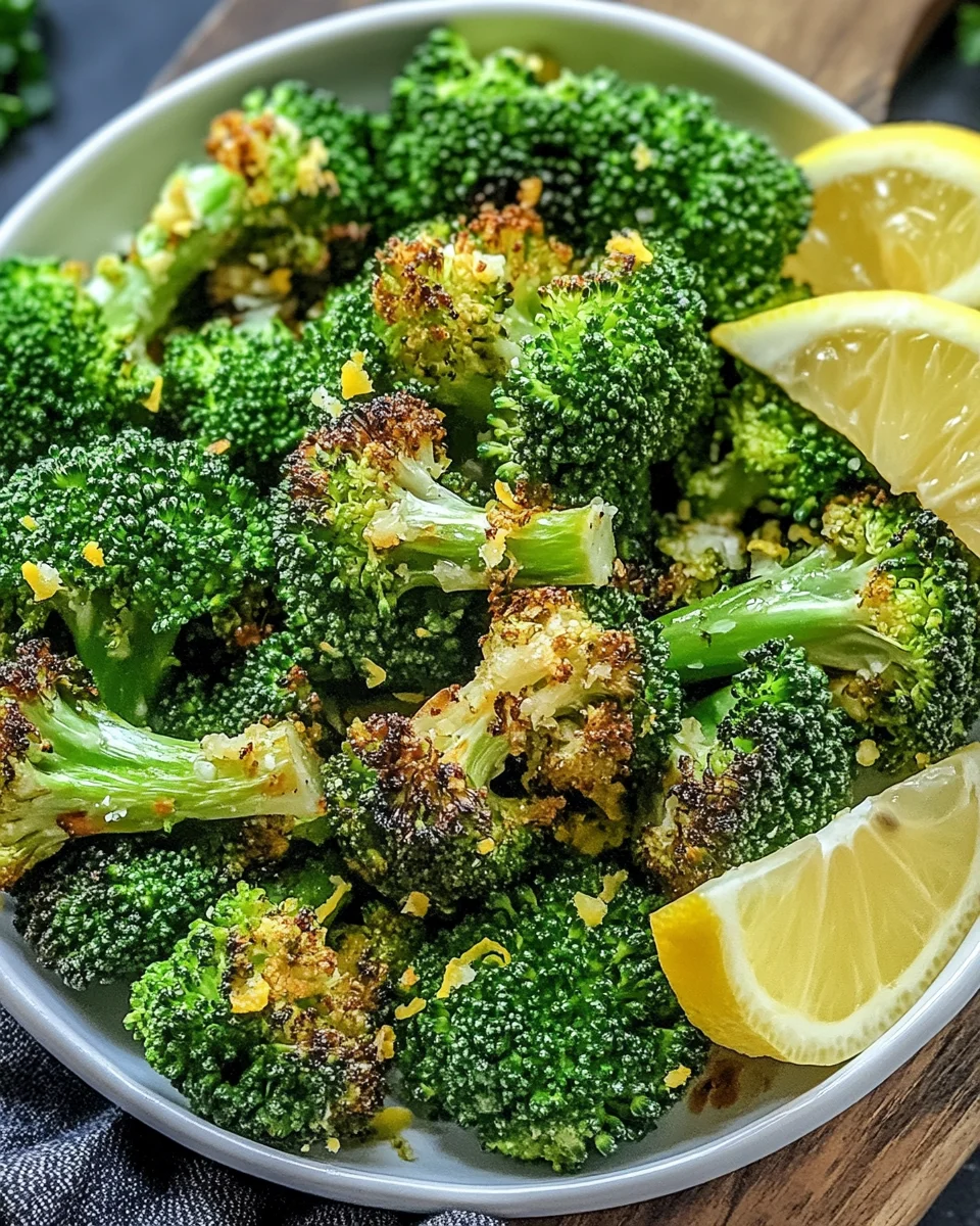 Bestes Airfryer Brokkoli mit Knoblauch und Zitrone 18 Bestes