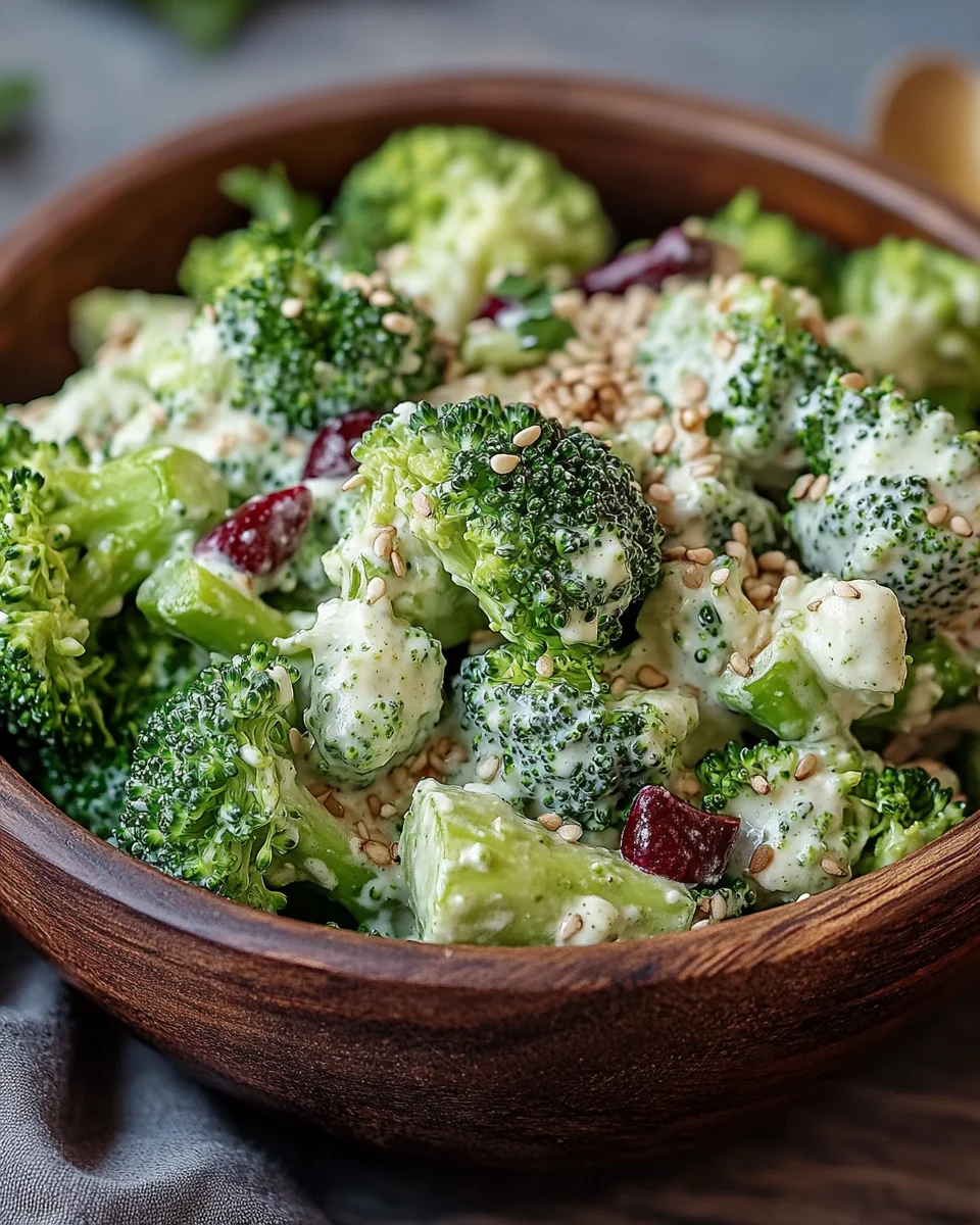 Brokkoli-Salat mit cremiger Sauce