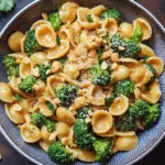 Cremige Erdnuss Brokkoli Orecchiette Pasta
