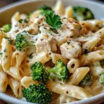Cremige H&auml;hnchen-Brokkoli-Alfredo Pasta