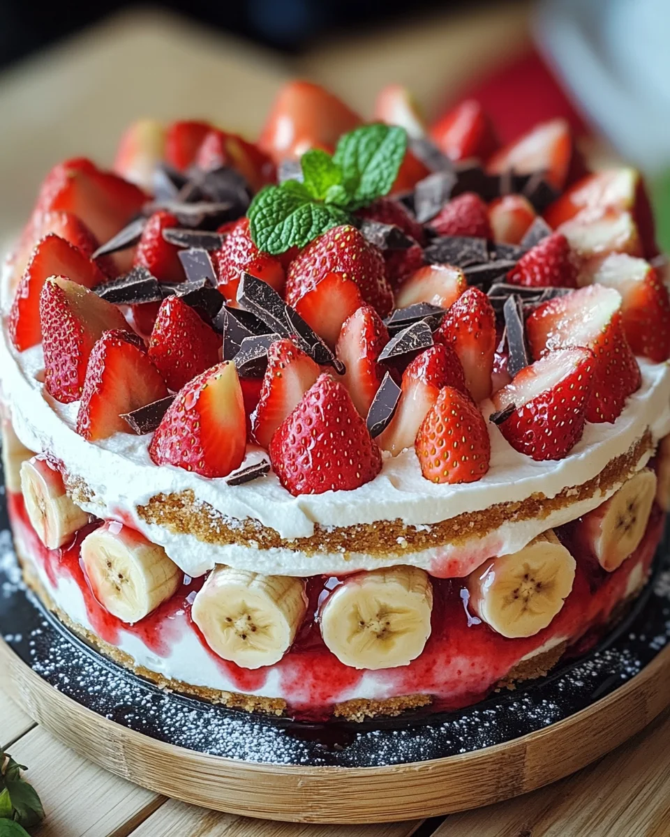 Erdbeer-Stracciatella-Bananen-Torte 26 Erdbeer-Stracciatella-Bananen-Torte