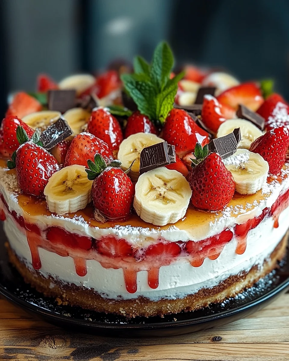Erdbeer-Stracciatella-Bananen-Torte 28 Erdbeer-Stracciatella-Bananen-Torte