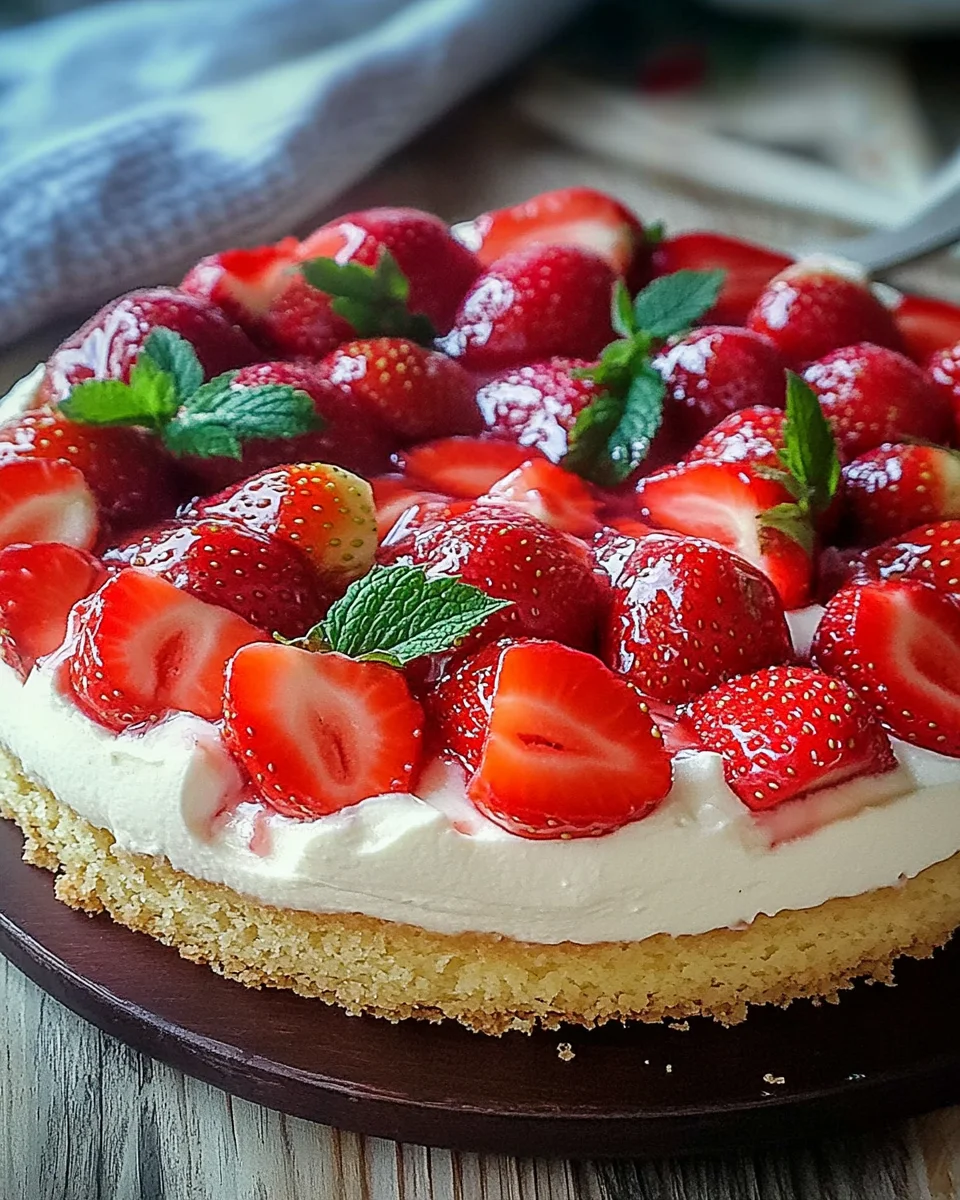 Erdbeerkuchen mit Schmand-Vanillecreme Rezept 25 Erdbeerkuchen