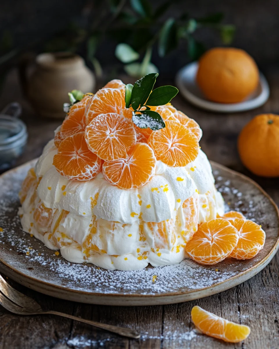 Fantakuchen mit Mandarinen und Paradiescreme