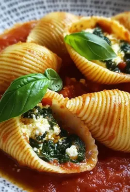 Gefüllte Muschelnudeln mit Ricotta und Spinat 35 Gefüllte Muschelnudeln mit Ricotta und Spinat