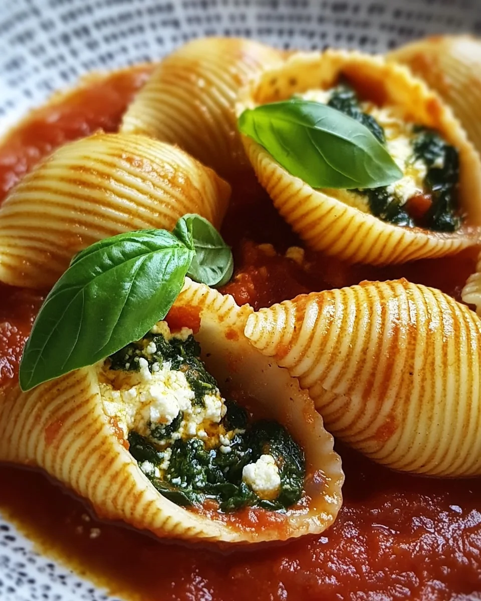 Gefüllte Muschelnudeln mit Ricotta und Spinat 22 Gefüllte Muschelnudeln mit Ricotta und Spinat