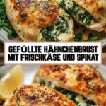 Gefüllte Hähnchenbrust mit Frischkäse und Spinat 20 Pinterest Hidden Image