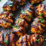 Gegrillte Honig-BBQ-Bacon-H&uuml;hnchen-Spie&szlig;e einfach zubereiten