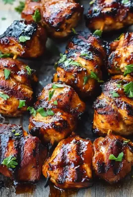 Gegrillte Honig-BBQ-Bacon-Hühnchen-Spieße einfach zubereiten 21 Gegrillte Honig-BBQ-Bacon-Hühnchen-Spieße einfach zubereiten