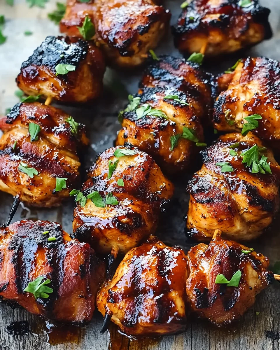 Gegrillte Honig-BBQ-Bacon-Hühnchen-Spieße einfach zubereiten 19 Gegrillte Honig-BBQ-Bacon-Hühnchen-Spieße einfach zubereiten