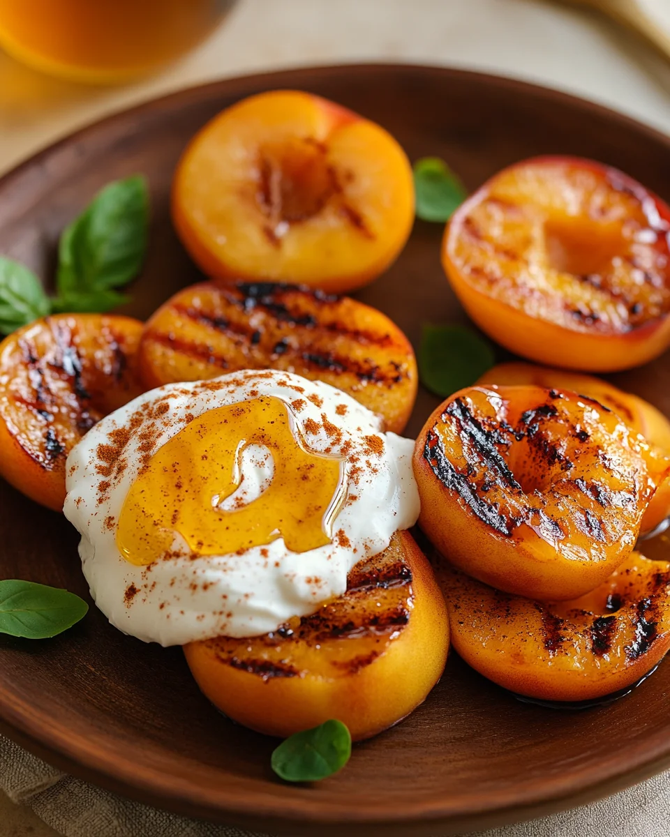 Gegrillte Pfirsiche mit Joghurt und Honig 14 Gegrillte