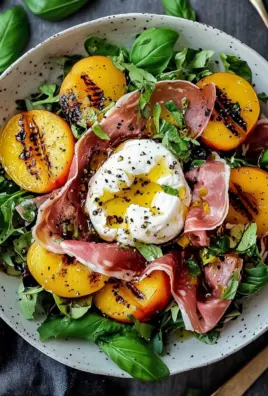 Gegrillter Nektarinen-Burrata-Prosciutto-Salat 20 Gegrillter Nektarinen-Burrata-Prosciutto-Salat