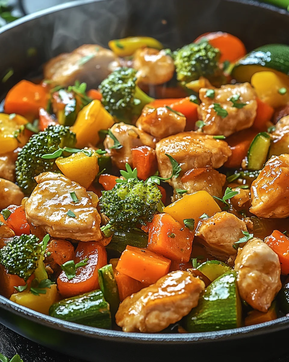 Gemüsepfanne mit Hähnchen 21 Gemüsepfanne