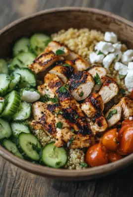 Griechische Hähnchen-Bowl