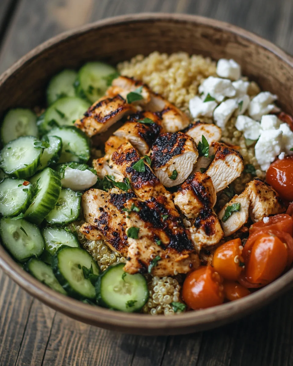 Griechische H&auml;hnchen-Bowl