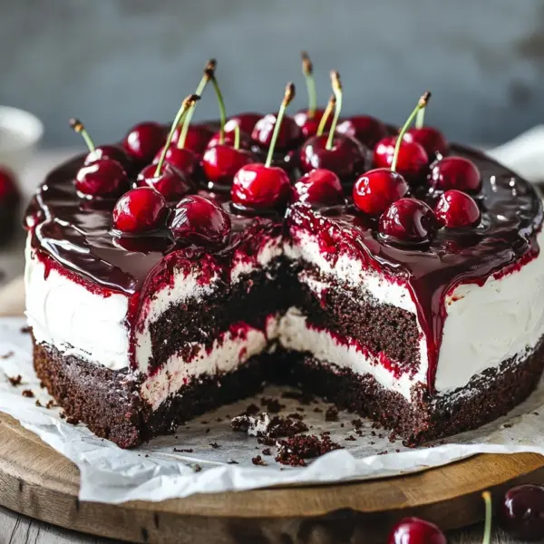 Kirschtorte mit Stracciatellacreme