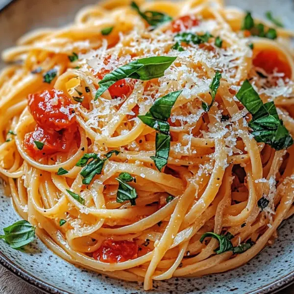 Linguine mit Tomaten-Parmesansoße