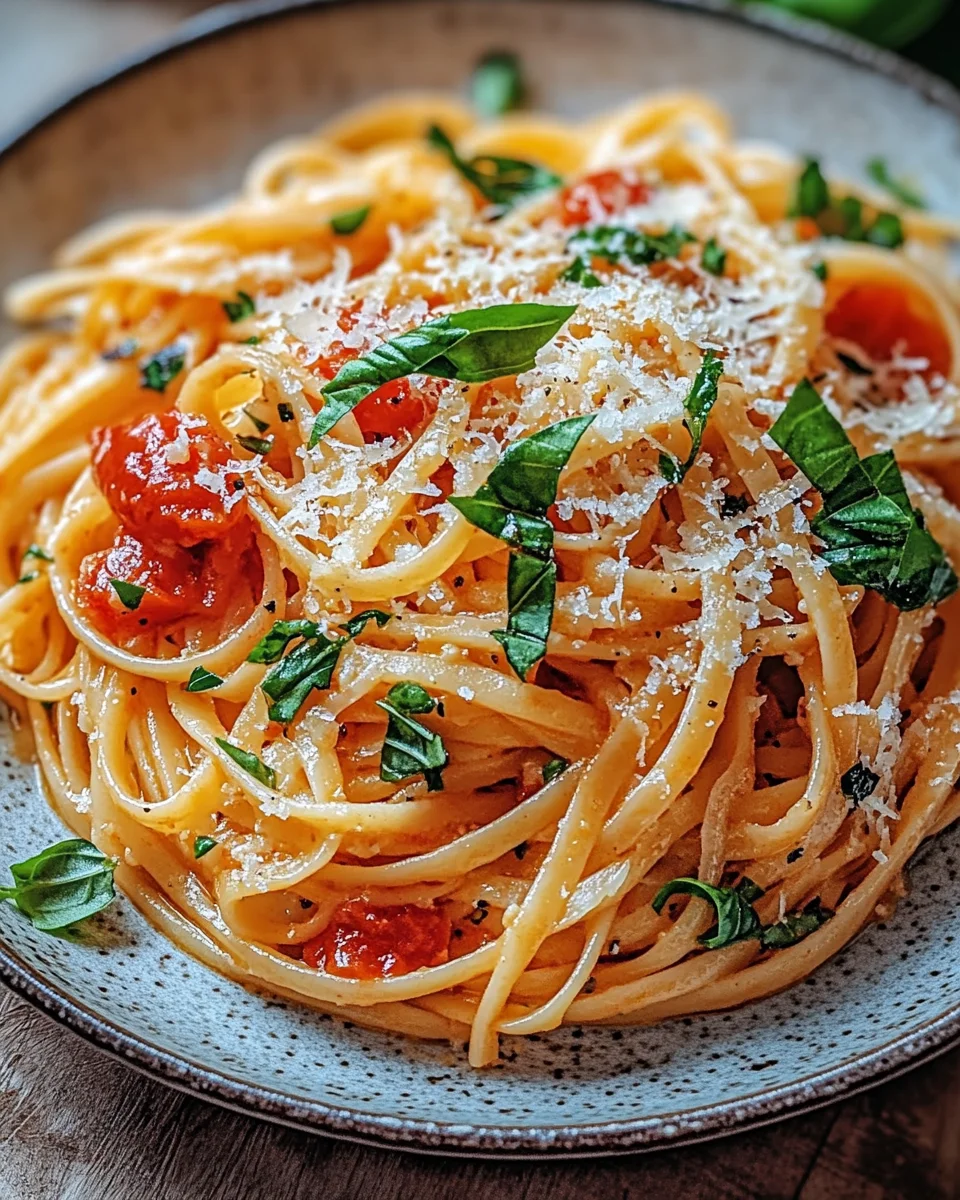 Linguine mit Tomaten-Parmesanso&szlig;e