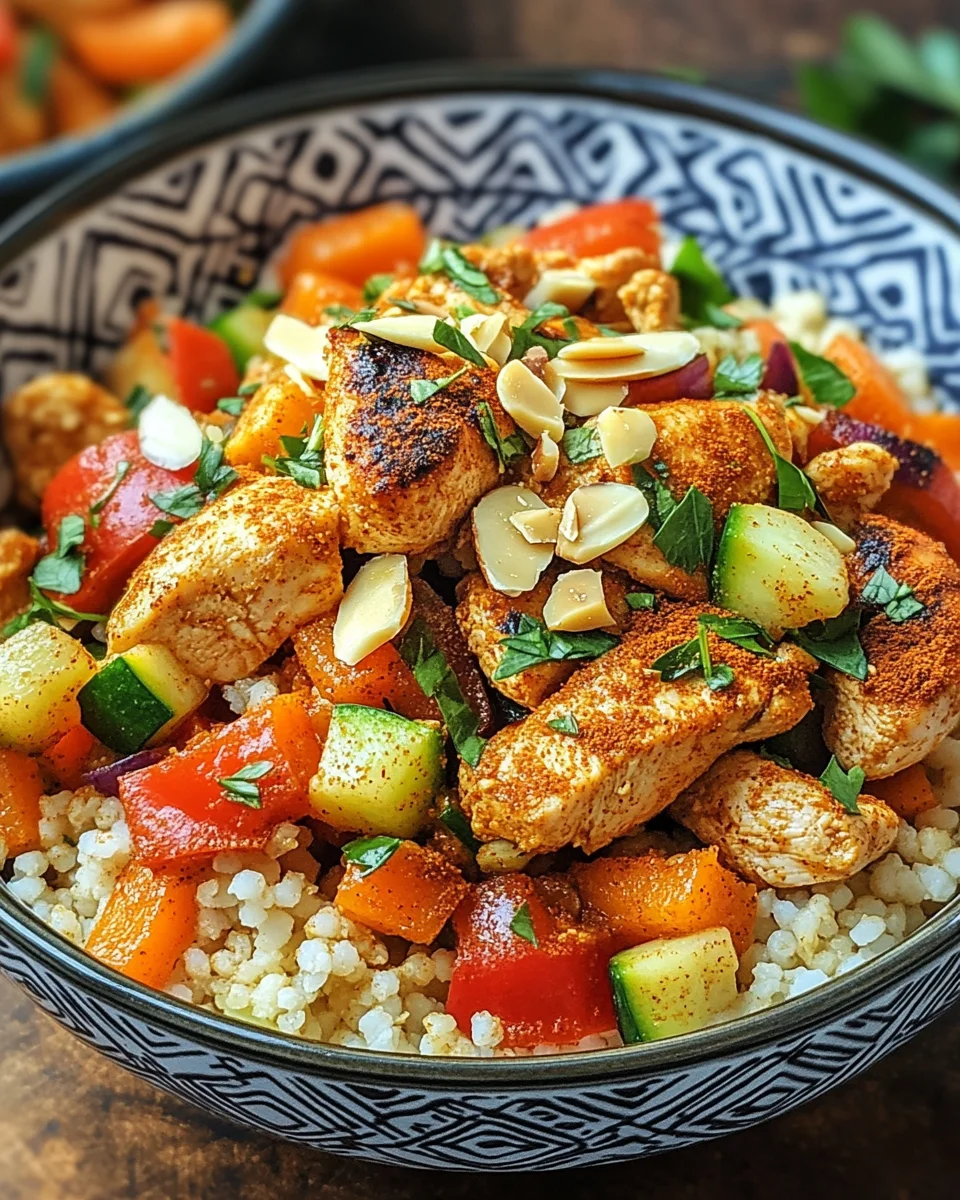Marokkanische Hühner-Couscous-Schüssel 24 Marokkanische