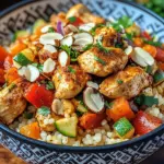 Marokkanische H&uuml;hner-Couscous-Sch&uuml;ssel