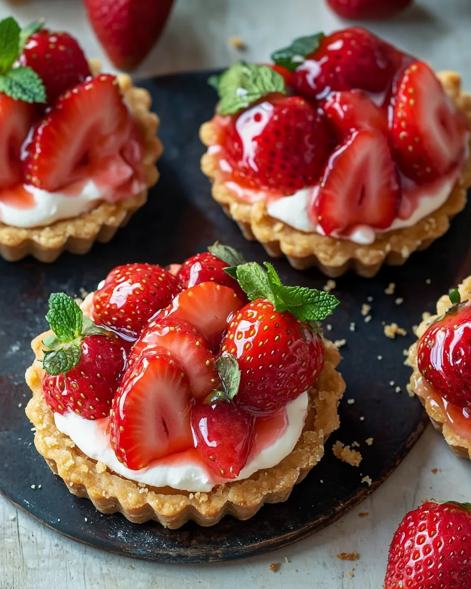 Mürbeteig Tartelettes mit Erdbeeren und Mascarponecreme 22 Mürbeteig