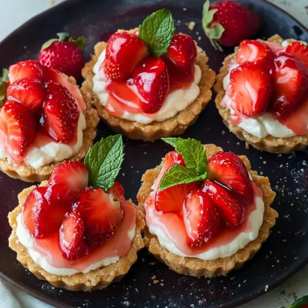 Mürbeteig Tartelettes mit Erdbeeren und Mascarponecreme