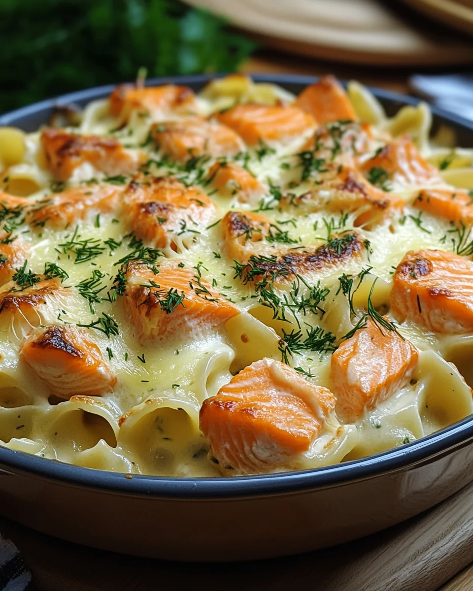 Nudelauflauf mit Lachs und Sahne 18 Nudelauflauf