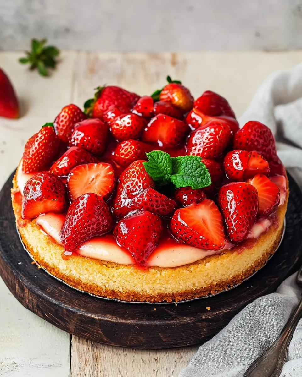 Omas Erdbeerkuchen mit Pudding 23 Omas