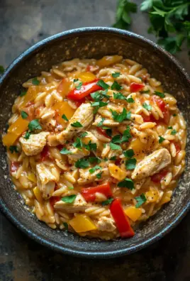 Orzo-Pfanne mit Paprikahuhn 25 Orzo-Pfanne mit Paprikahuhn