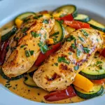 Paprika-Zucchini-Sahne-H&auml;hnchen