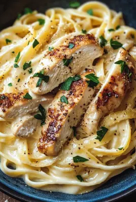 Pasta Alfredo mit gebratenem Hähnchen 5 Pasta Alfredo mit gebratenem Hähnchen