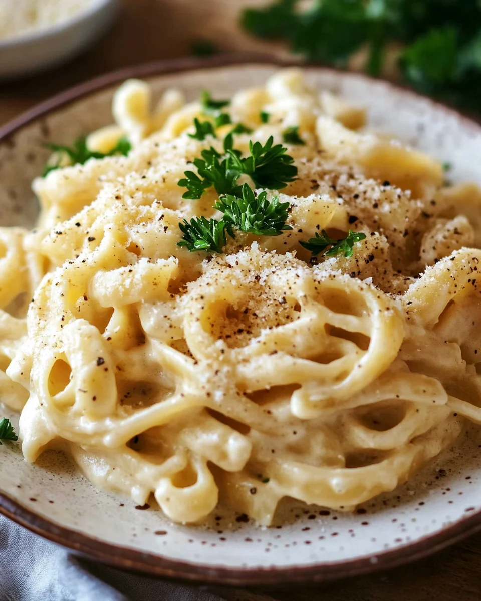Pasta in Käse Sahne Soße 23 Pasta